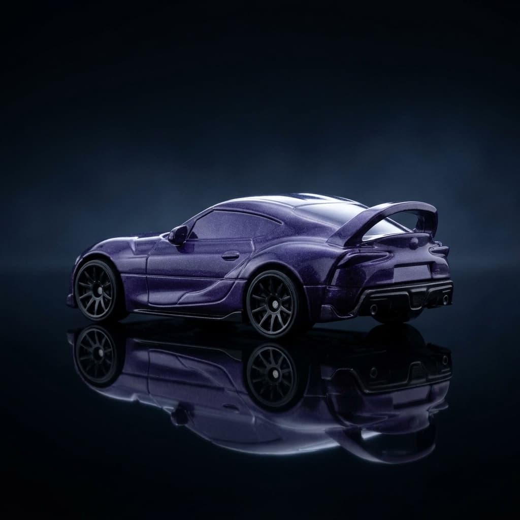 KeyLab Toyota Supra MK5 key fob in gloss purple